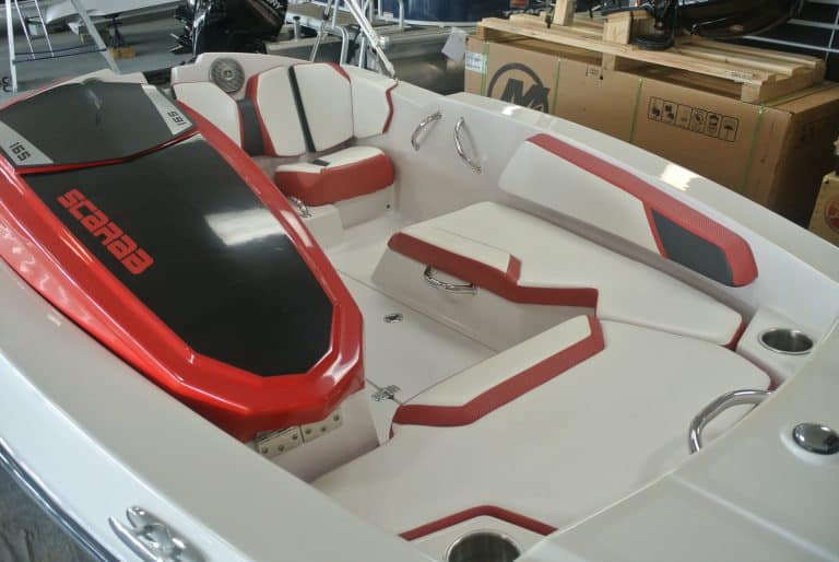 High-quality, recreational motorboat for water sports and leisure activities.