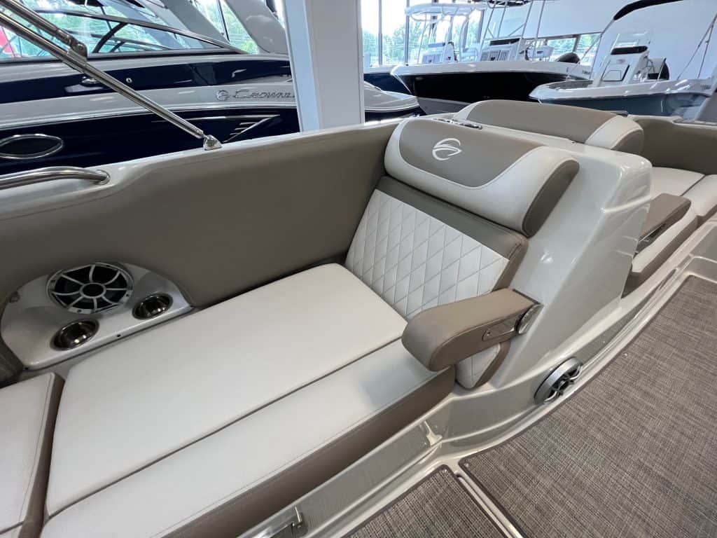 High-end boat seats with premium comfort and style at Hall's Sport Center.