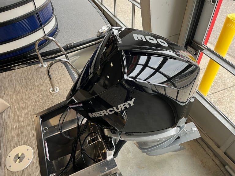 High-performance Mercury outboard motor for boats and watercraft.