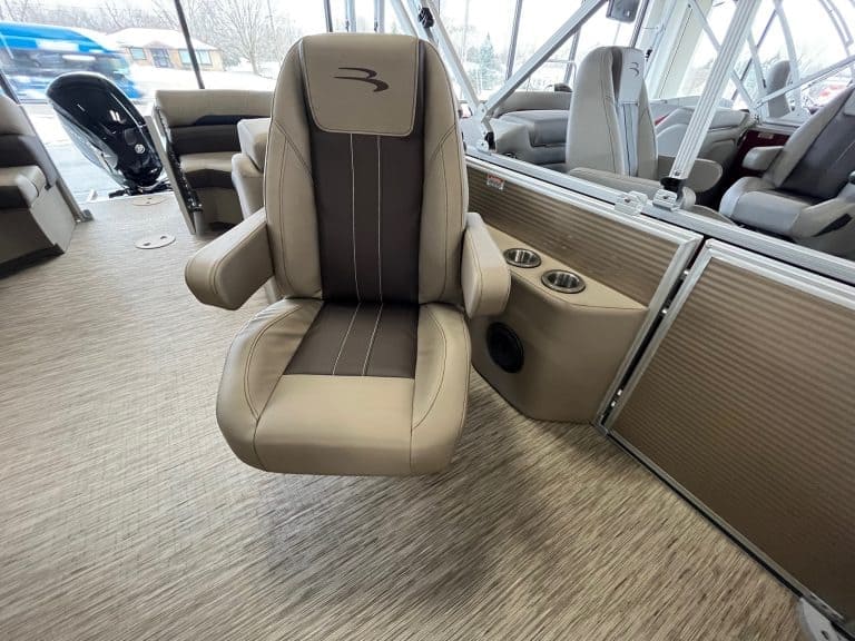 Comfortable boat seating with premium upholstery, ideal for leisure boating.