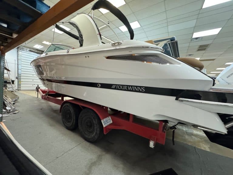 High-quality 2025 Four Winns H290 luxury boat at Hall's Sport Center.