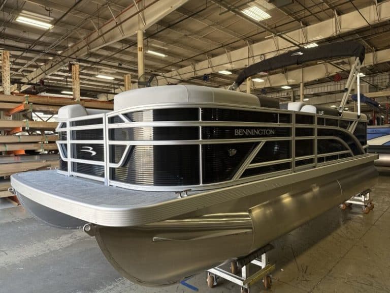 Bennington 20SL S1 pontoon boat for sale at Hall's Sport Center. Perfect for family outings and wate.