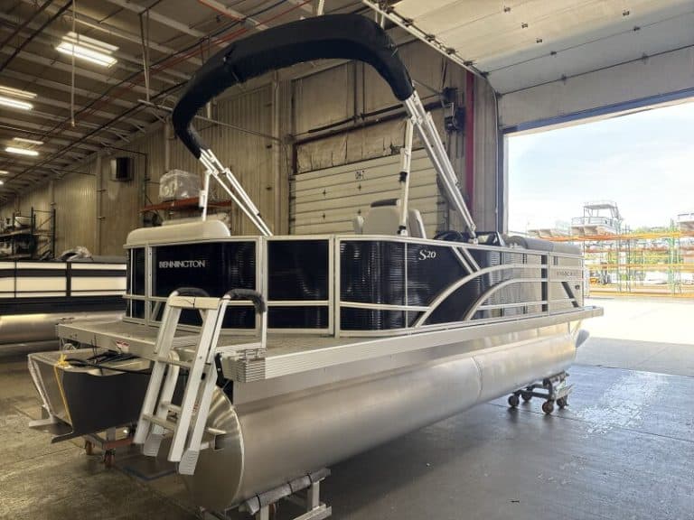 Bennington 20SL S1 pontoon boat for sale at Hall's Sport Center.