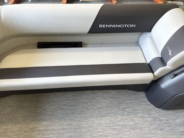 Bennington 20SL S1 pontoon boat for sale at Hall's Sport Center, ideal for family boating and water.