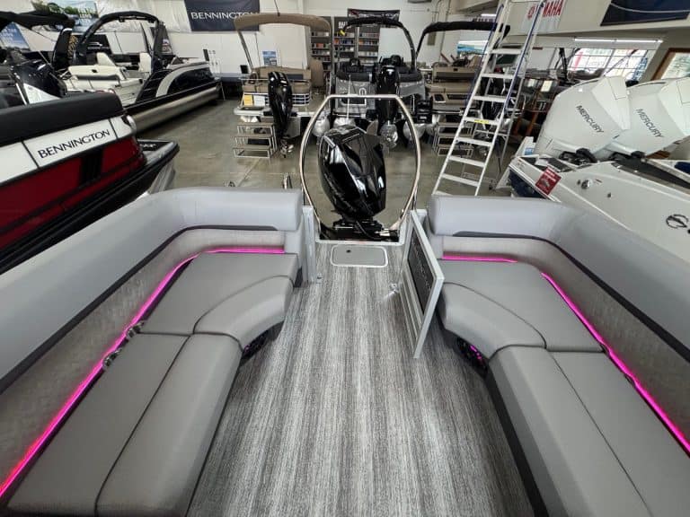 Bennington 24 MFB pontoon boat with spacious seating and modern features.