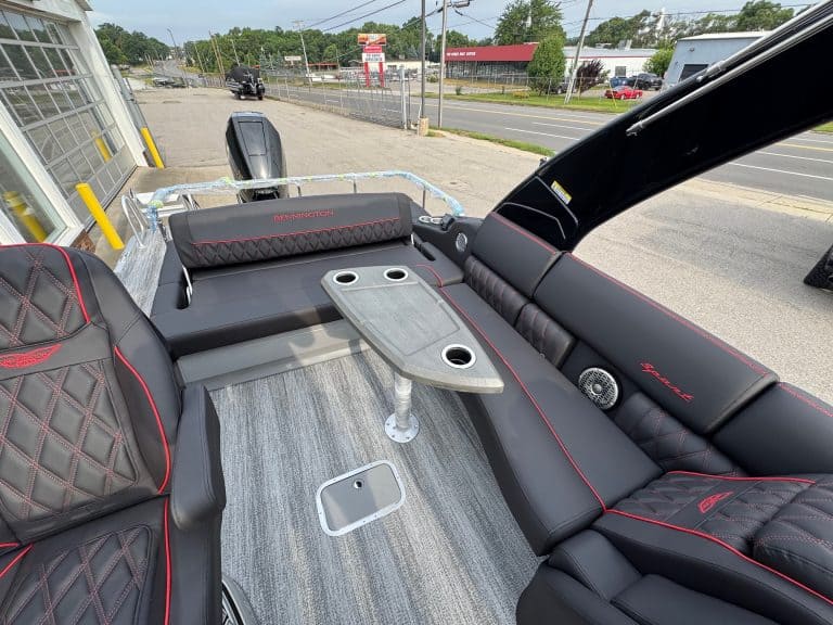 Bennington 25 RSBA luxury pontoon boat with spacious seating and modern features.