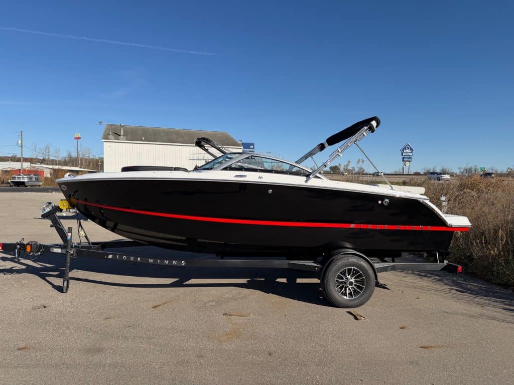 Luxury sport boat for sale at Hall's Sport Center.