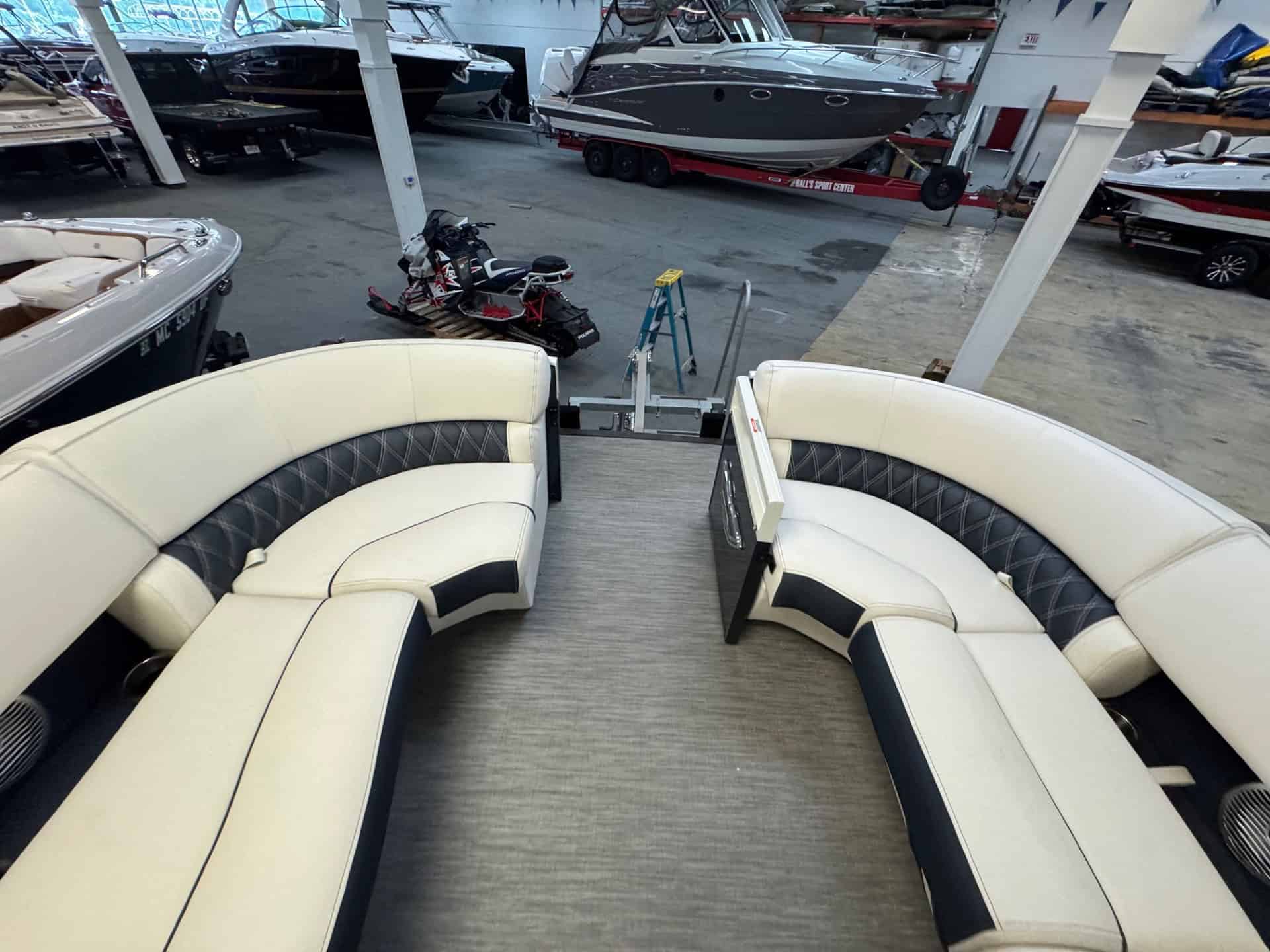 Bennington 23 RXSB luxury pontoon boat for sale at Hall's Sport Center.