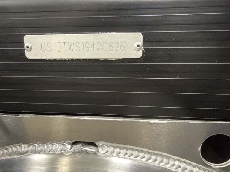 Bennington 22 S1SB boat identification plate for sale at Hall's Sport Center.