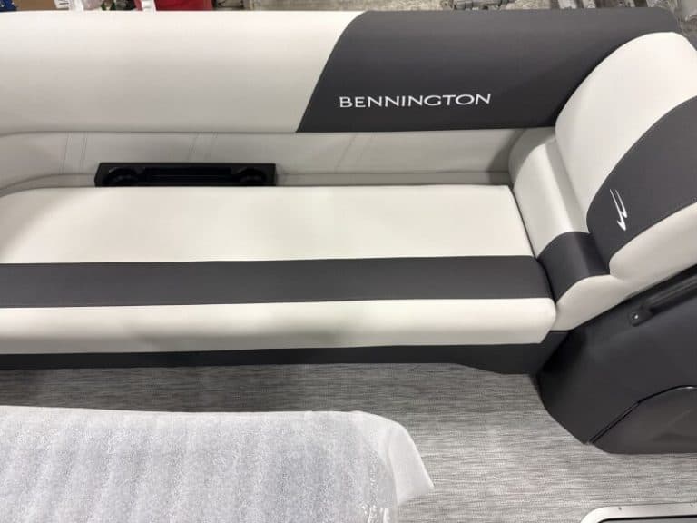 Bennington 22 S1SB pontoon boat for sale at Hall's Sport Center, featuring premium comfort and perfo.