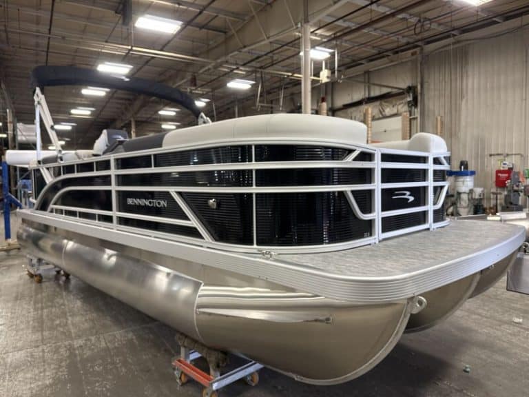 Bennington 22 SSR pontoon boat for sale at Hall's Sport Center.
