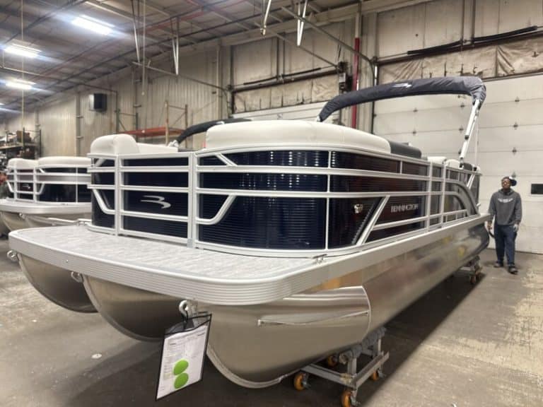 Bennington 22 SSR pontoon boat for sale at Hall's Sport Center.