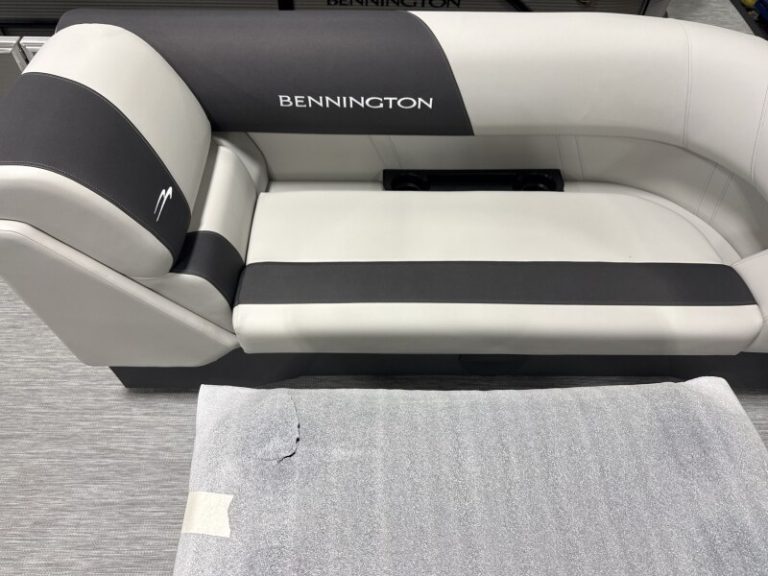 Bennington 22 SSR pontoon boat for sale at Hall's Sport Center, ideal for family outings and water a.