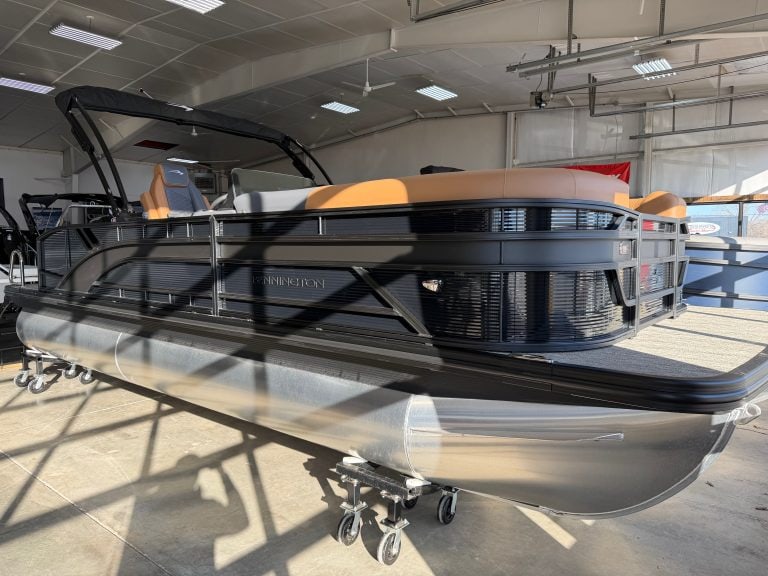 Bennington 23 SSB pontoon boat for sale at Hall's Sport Center.