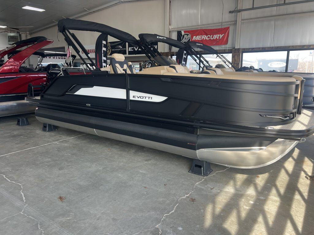 Evotti 721CS pontoon boat for sale at Hall's Sport Center.