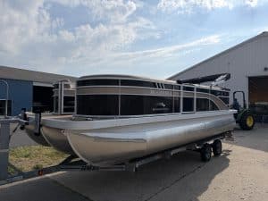 Bennington 21SXL pontoon boat at Hall's Sport Center.