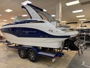 Luxury Crownline 270CR boat on display at Hall's Sport Center.