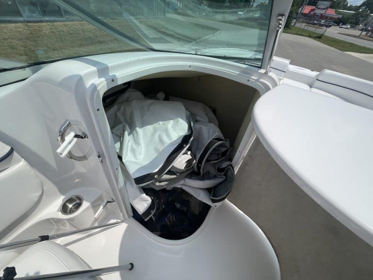 Storage compartment of a 2007 Four Winns 224 FUNSHIP boat.