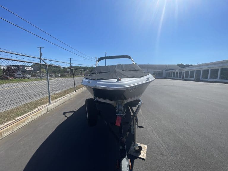 2011 Four Winns 180H boat on trailer at Hall's Sport Center.