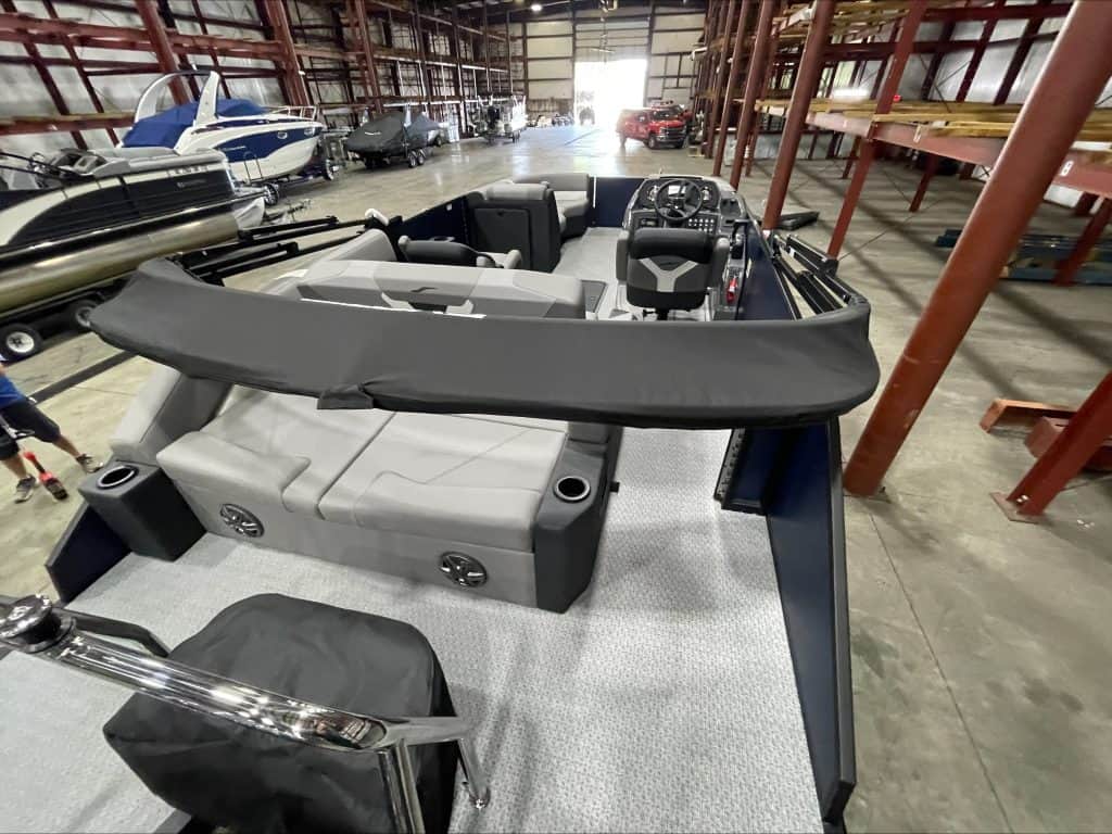2027 EVOTTI 521CS boat in storage at Hall's Sport Center.