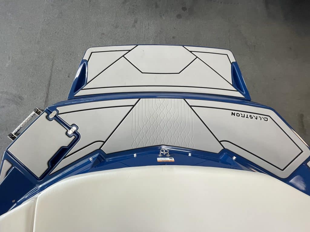 Modern Glastron GX215 boat with sleek design at Hall's Sport Center.