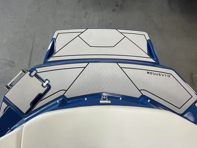 Modern Glastron GX215 boat with sleek design at Hall's Sport Center.