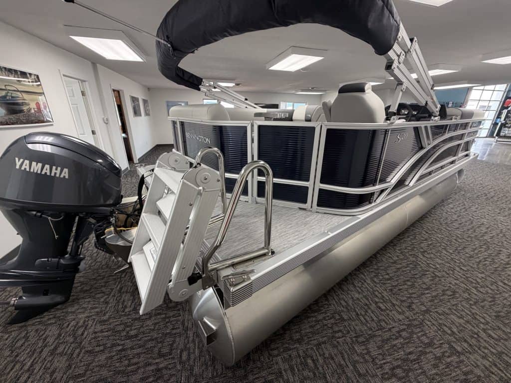 Bennington 20SL S1 pontoon boat at Hall's Sport Center.
