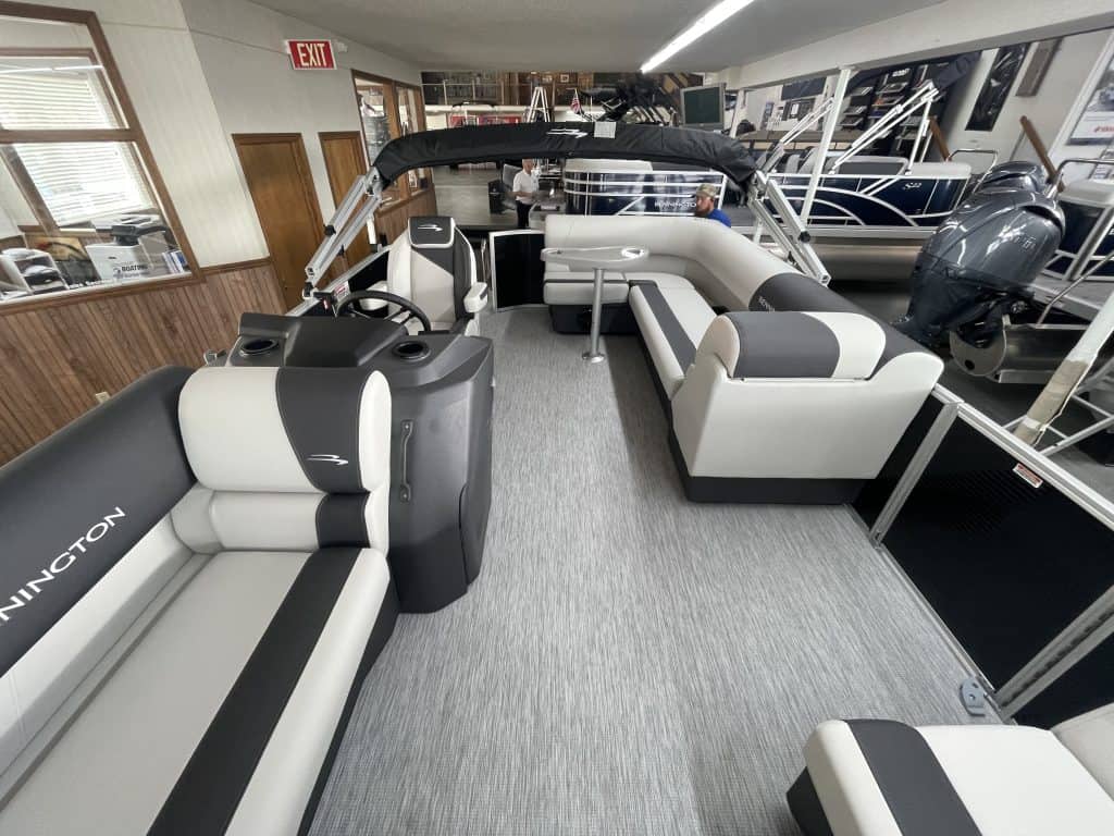 Bennington 20 S1L pontoon boat at Hall's Sport Center.