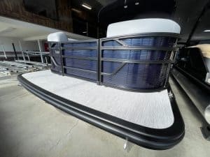 Bennington 22S1 SSR pontoon boat with sleek design and modern features.