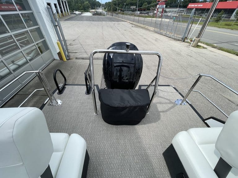 Golf cart with seating and steering at Hall's Sport Center.