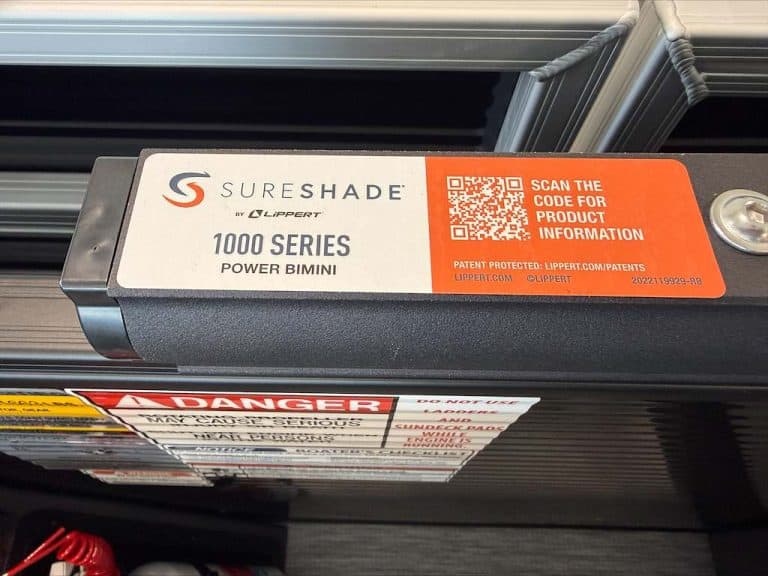 Sureshade 1000 Series Power Bimini for boat shade and protection.
