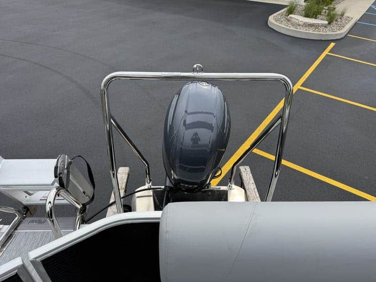Bennington 20 S1L pontoon boat parked at Hall's Sport Center.