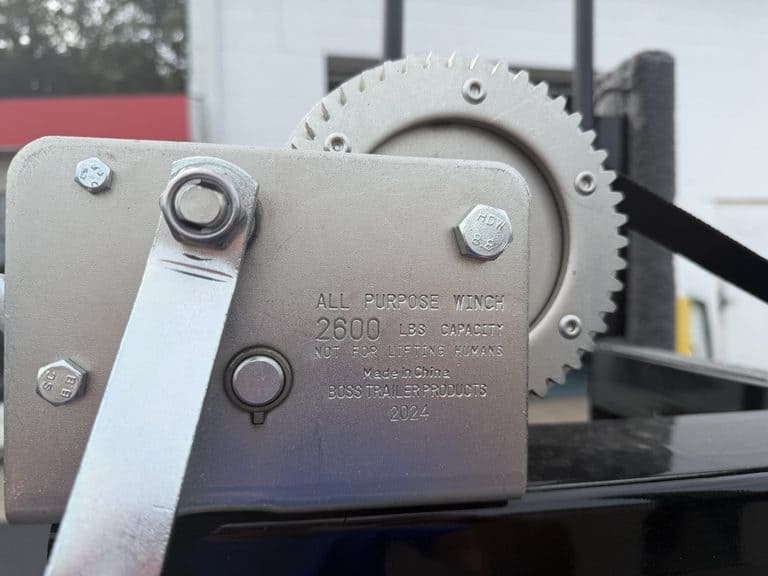 All-purpose 2500 lbs winch for trailer lifting and recovery.
