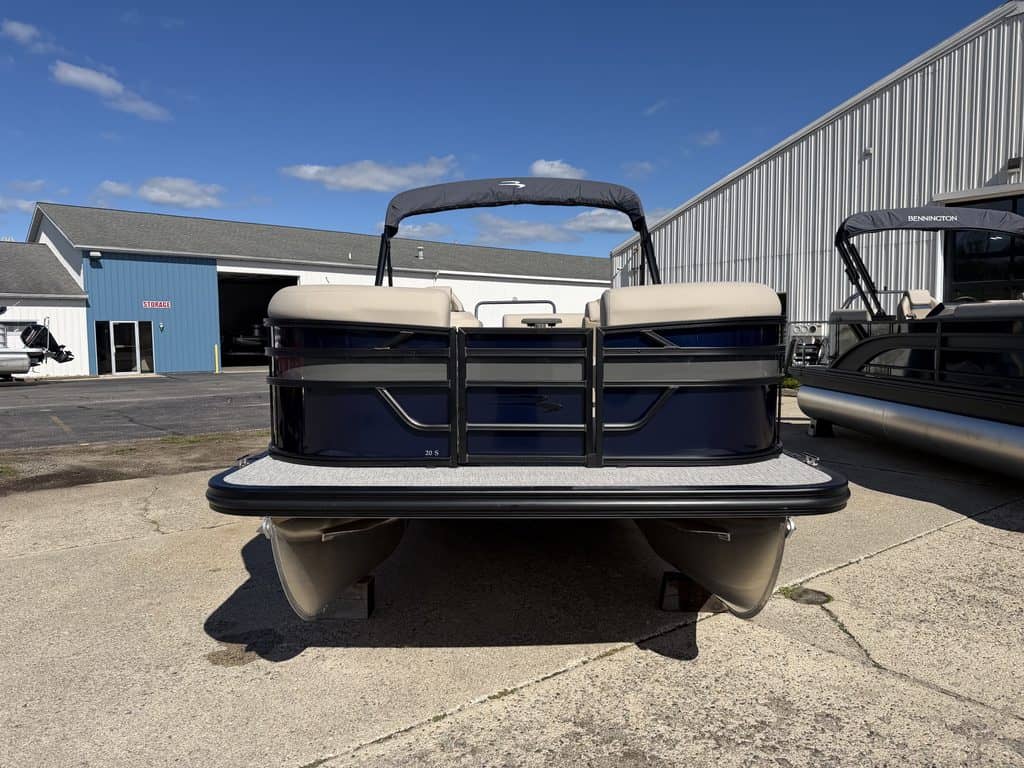 Bennington 20 SL pontoon boat at Hall's Sport Center.