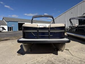Bennington 20 SL pontoon boat at Hall's Sport Center.