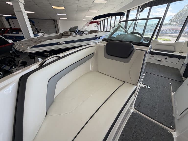 Interior view of a Yamaha Jet SX192 boat at Hall's Sport Center.