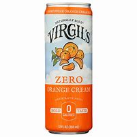 Virgil's Zero Orange Cream soda can with bright orange and white design.