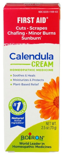 Calendula cream for skin soothing and healing, 2.5 oz tube from Healthy Roots.