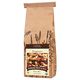 Healthy Roots organic trail mix with nuts and dried fruits in a paper bag.