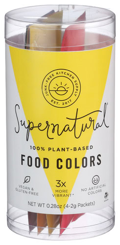 Vibrant natural food coloring set for baking and cooking.