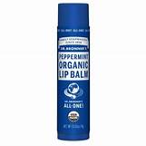 Healthy Roots organic peppermint lip balm in blue tube for natural lip care.
