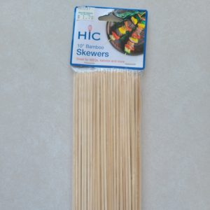 Bamboo skewers for grilling and cooking, 10-inch size, 10 count pack from Healthy Roots.
