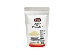 Healthy Roots Agar Agar Powder in resealable bag for vegan recipes.