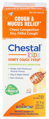 Chestal Kids Honey Cough Syrup for Children with homeopathic medicine benefits.