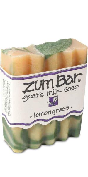 Natural goat milk soap with lemongrass scent from Zum Bar.