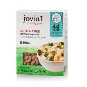 Gluten-free brown rice pasta elbows for healthy gluten-free meals.