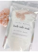 Healthy Roots bath salt sample in clear bag with label for relaxation and skincare.