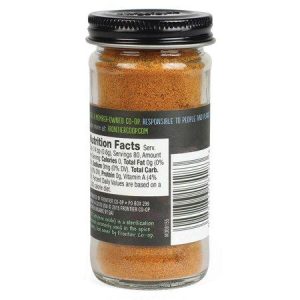 Organic cayenne pepper spice jar for healthy cooking and seasoning.