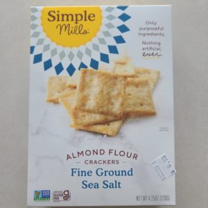 Healthy almond flour crackers with sea salt from Simple Mills.