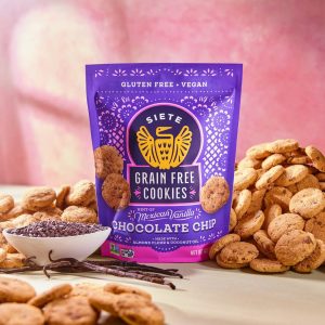 Siete Grain Free Cookies vegan gluten free chocolate chip cookies.